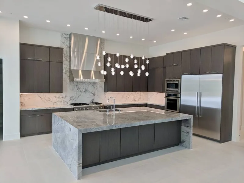 Dark walnut kitchen — custom cabinetry by Cozzens Cabinets, photo 1