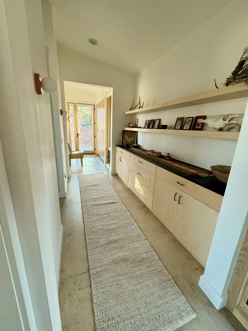 Olive green modern kitchen — custom cabinetry by Cozzens Cabinets, photo 3