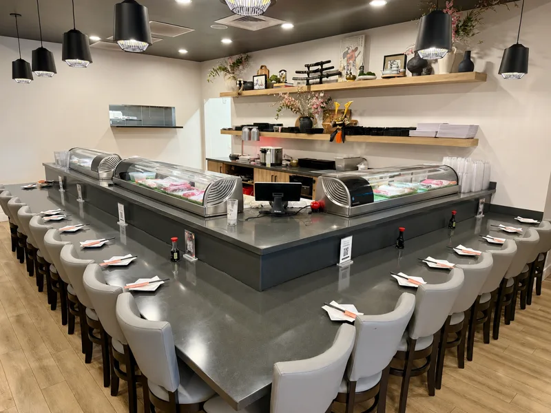Restaurant sushi bar — custom cabinetry by Cozzens Cabinets, photo 1