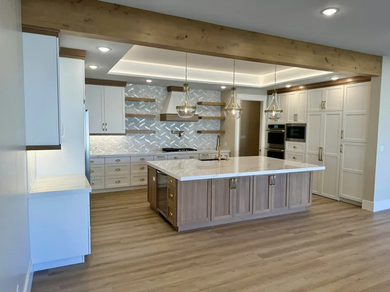 Rift oak island kitchen — custom cabinetry by Cozzens Cabinets, photo 3