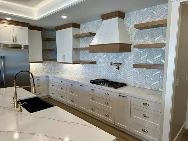 Rift oak island kitchen — custom cabinetry by Cozzens Cabinets, photo 4
