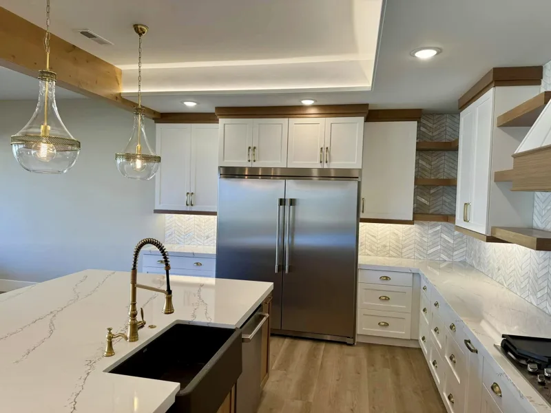Rift oak island kitchen — custom cabinetry by Cozzens Cabinets, photo 5