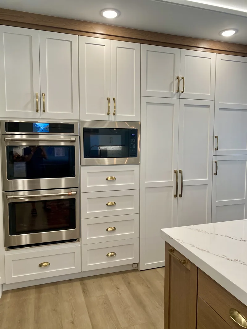 Rift oak island kitchen — custom cabinetry by Cozzens Cabinets, photo 7