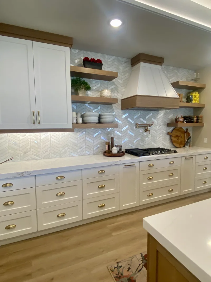 Rift oak island kitchen — custom cabinetry by Cozzens Cabinets, photo 9