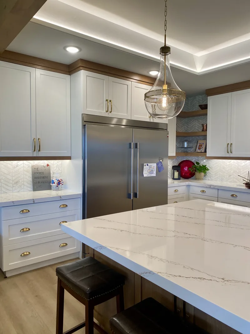 Rift oak island kitchen — custom cabinetry by Cozzens Cabinets, photo 11