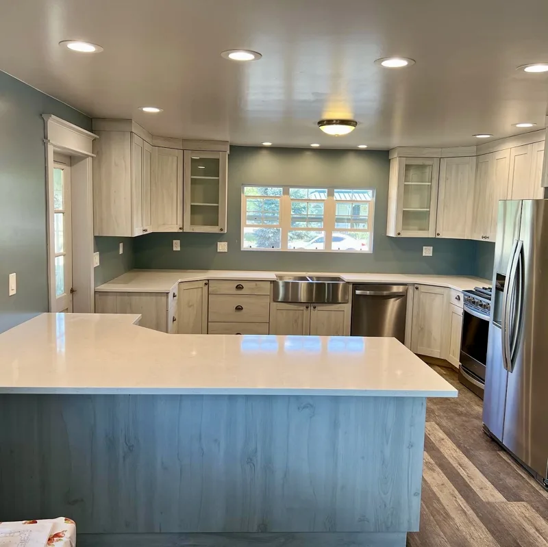 Rustic alder remodel — custom cabinetry by Cozzens Cabinets, photo 2