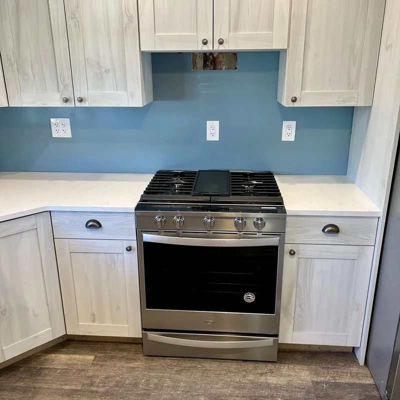 Rustic alder remodel — custom cabinetry by Cozzens Cabinets, photo 4