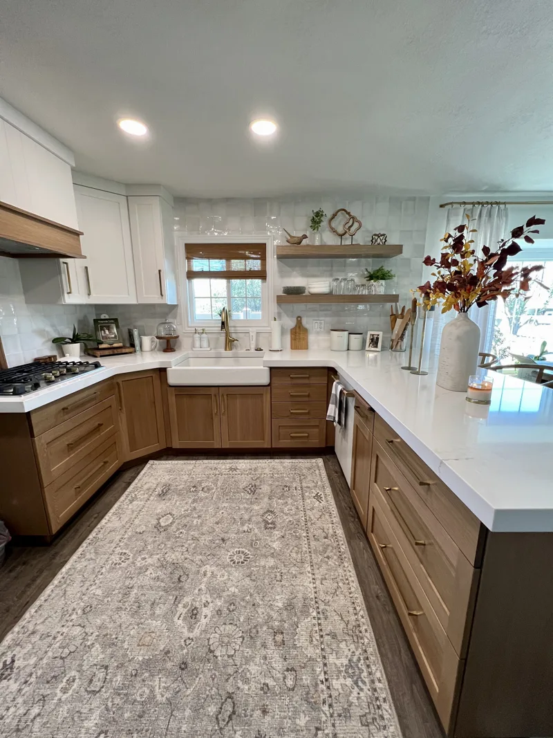 White oak farmhouse kitchen — custom cabinetry by Cozzens Cabinets, photo 1
