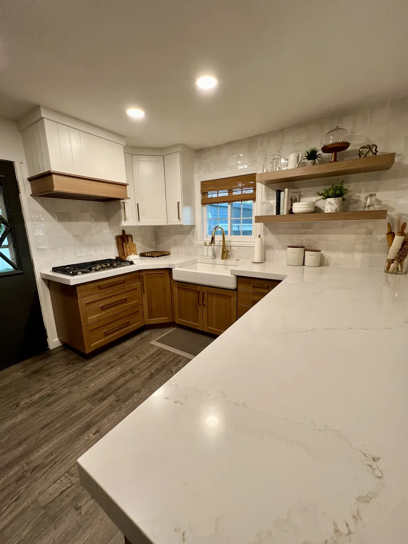 White oak farmhouse kitchen — custom cabinetry by Cozzens Cabinets, photo 2