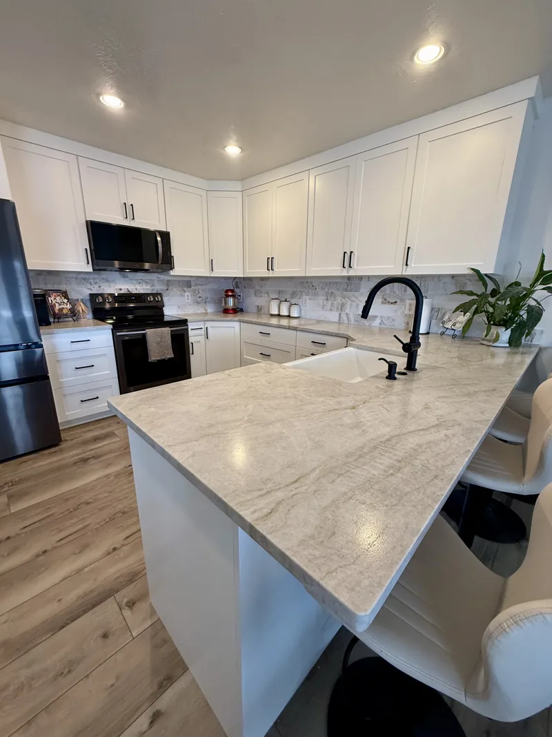 White shaker kitchen — custom cabinetry by Cozzens Cabinets, photo 1
