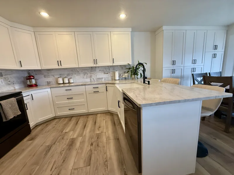 White shaker kitchen — custom cabinetry by Cozzens Cabinets, photo 2